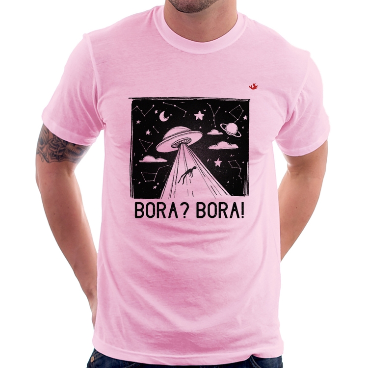 Camiseta Bora? Bora! - Rosa Bebê