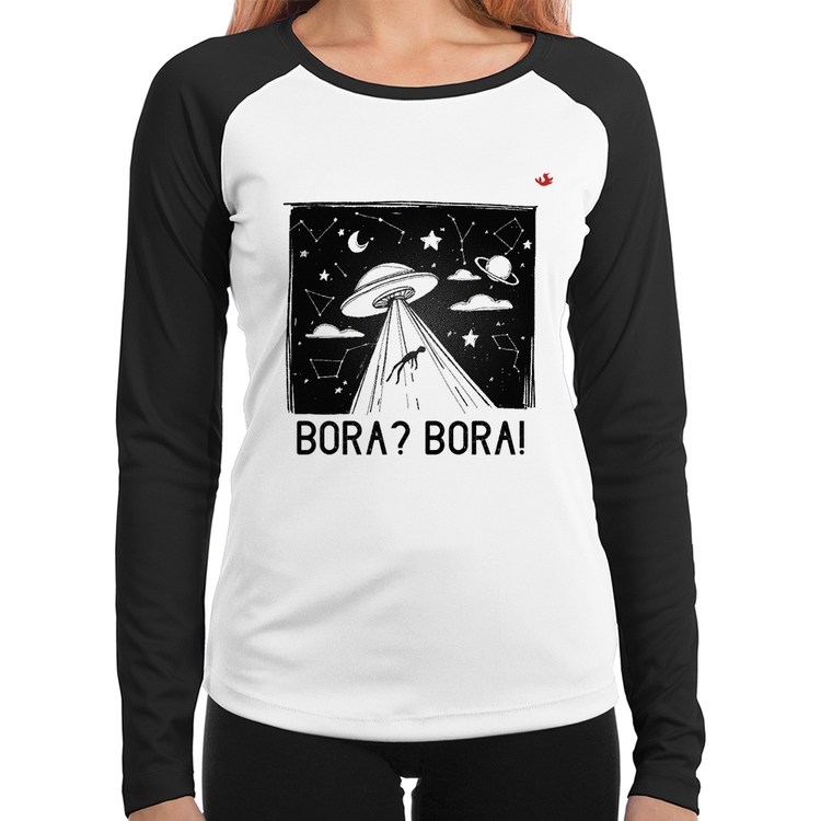 Baby Look Raglan Bora? Bora! Manga Longa