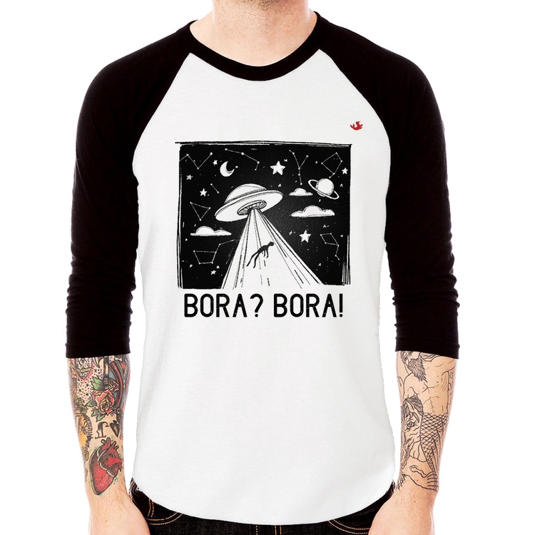 Camiseta Raglan Bora? Bora! Manga 3/4