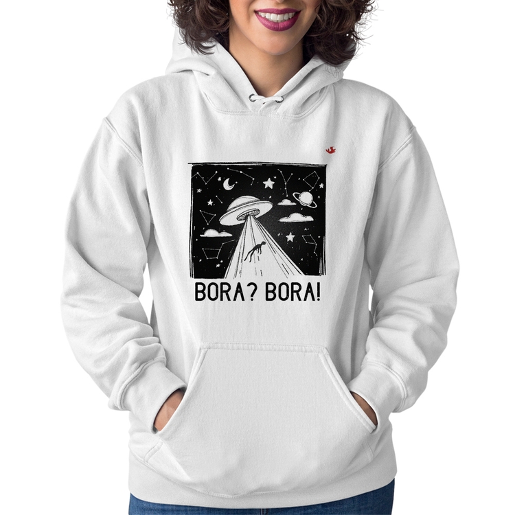 Moletom Feminino Bora? Bora! - Branco