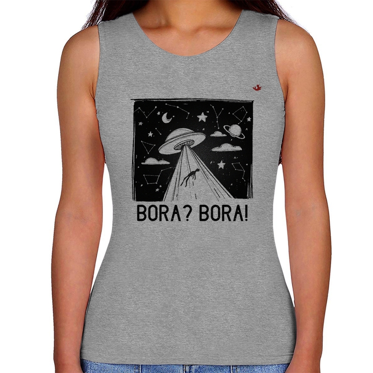 Regata Feminina Bora? Bora! - Cinza