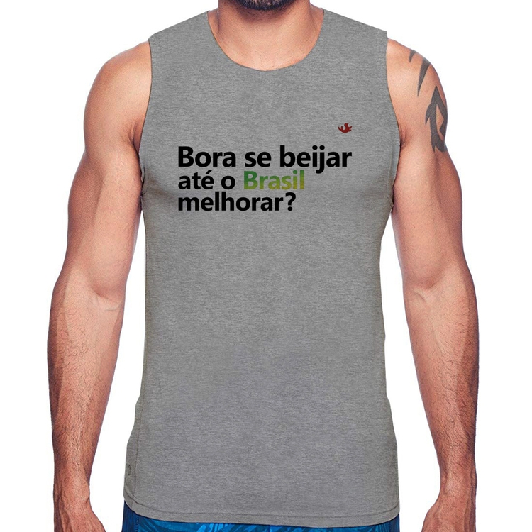 Regata Bora se beijar até o Brasil melhorar? - Cinza