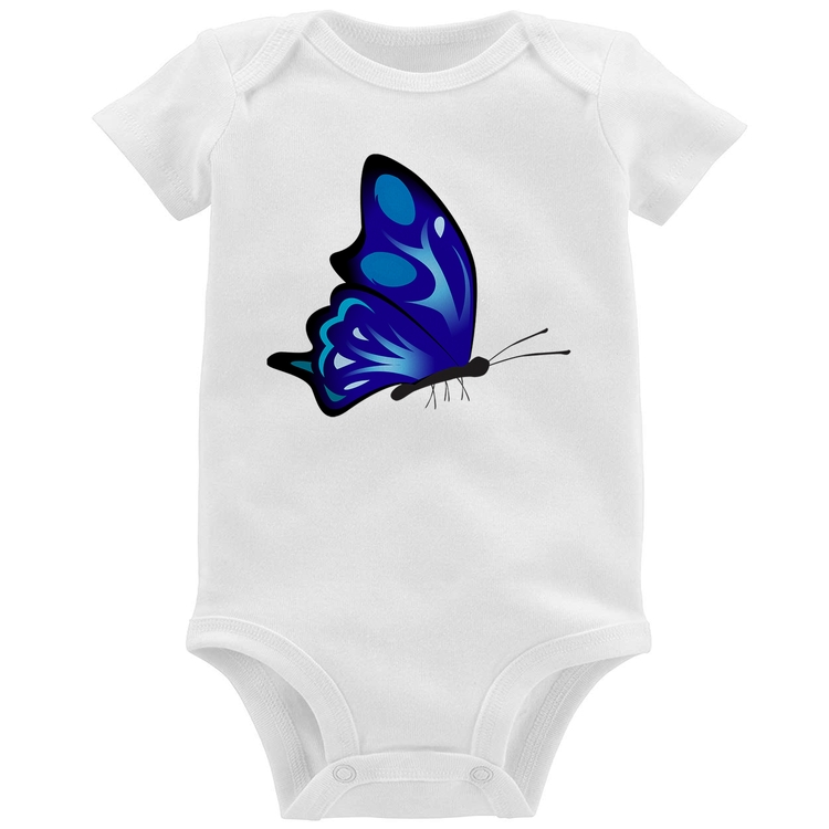 Body Bebê Borboleta Azul