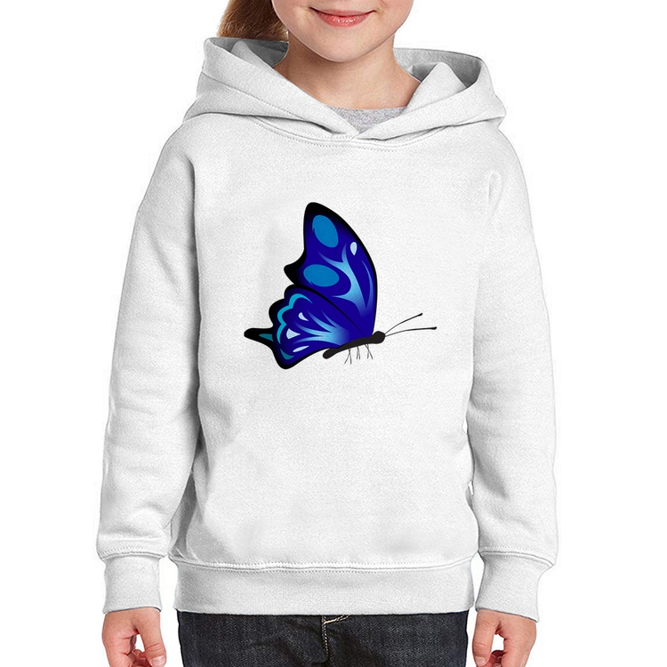 Moletom Infantil Borboleta Azul