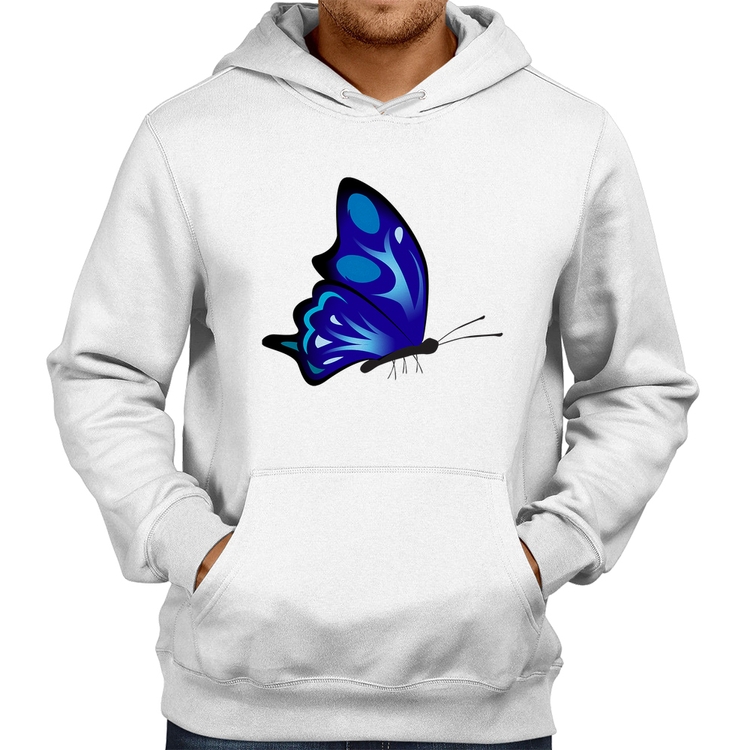 Moletom Borboleta Azul - Branco
