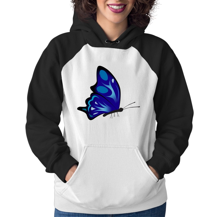 Moletom Feminino Borboleta Azul