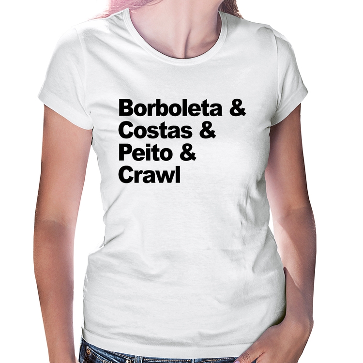 Baby Look Borboleta & Costas & Peito & Crawl