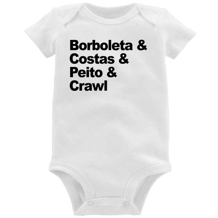 Body Bebê Borboleta & Costas & Peito & Crawl