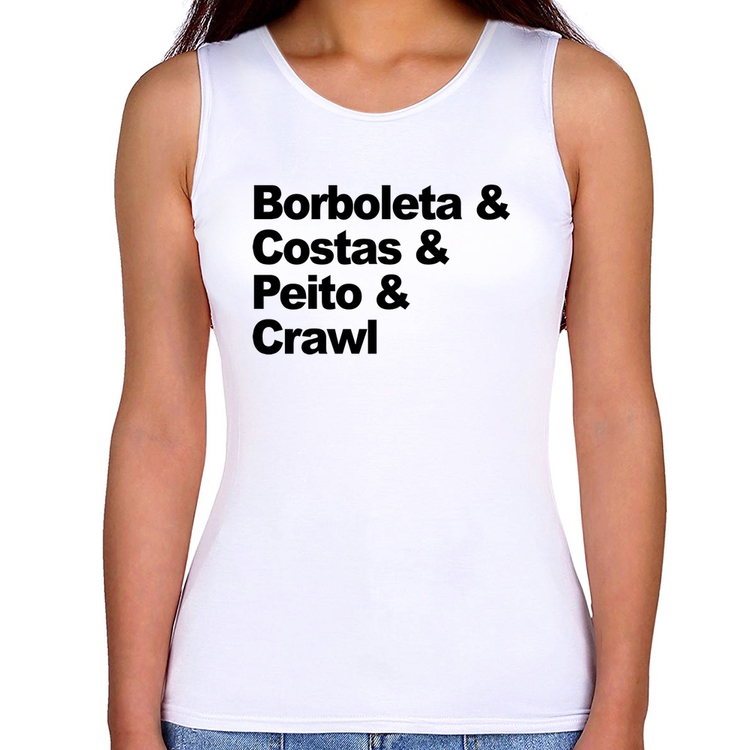 Regata Feminina Borboleta & Costas & Peito & Crawl
