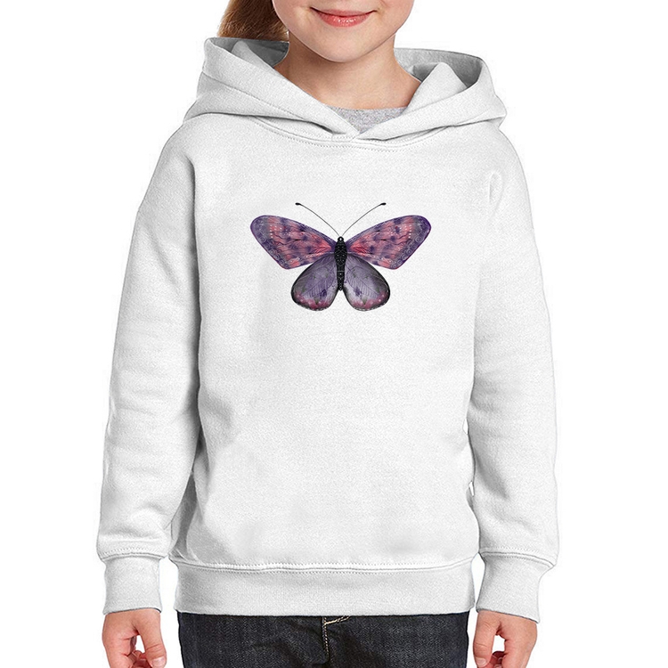 Moletom Infantil Borboleta Lilás