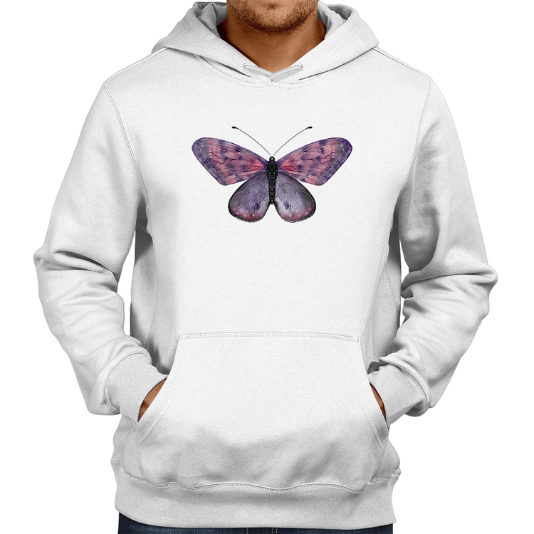 Moletom Borboleta Lilás - Branco