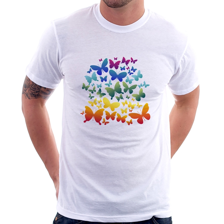Camiseta Borboletas Coloridas