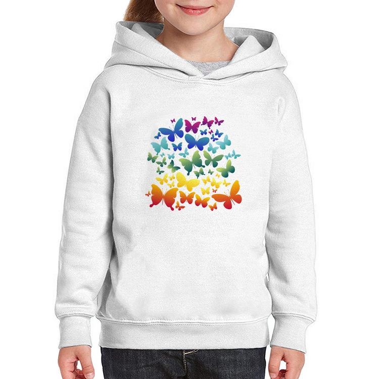 Moletom Infantil Borboletas Coloridas