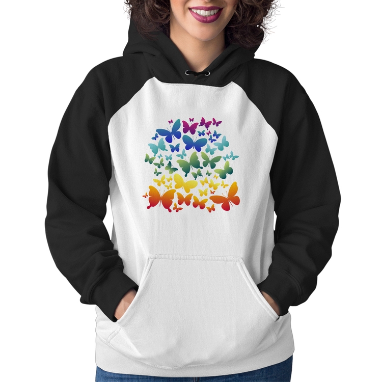 Moletom Feminino Borboletas Coloridas