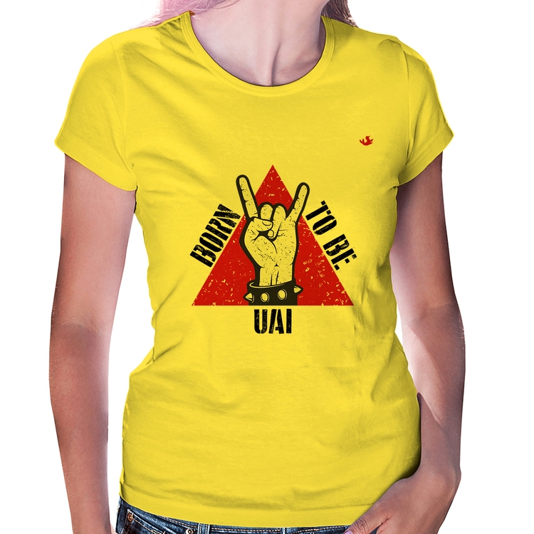 Baby Look Born to be Uai Rock - Amarela