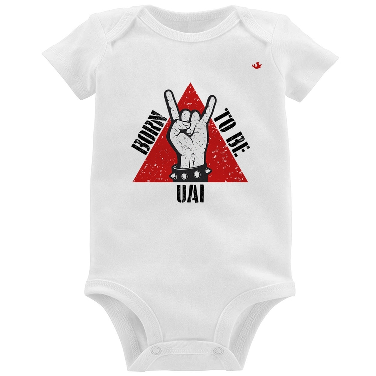 Body Bebê Born to be Uai Rock