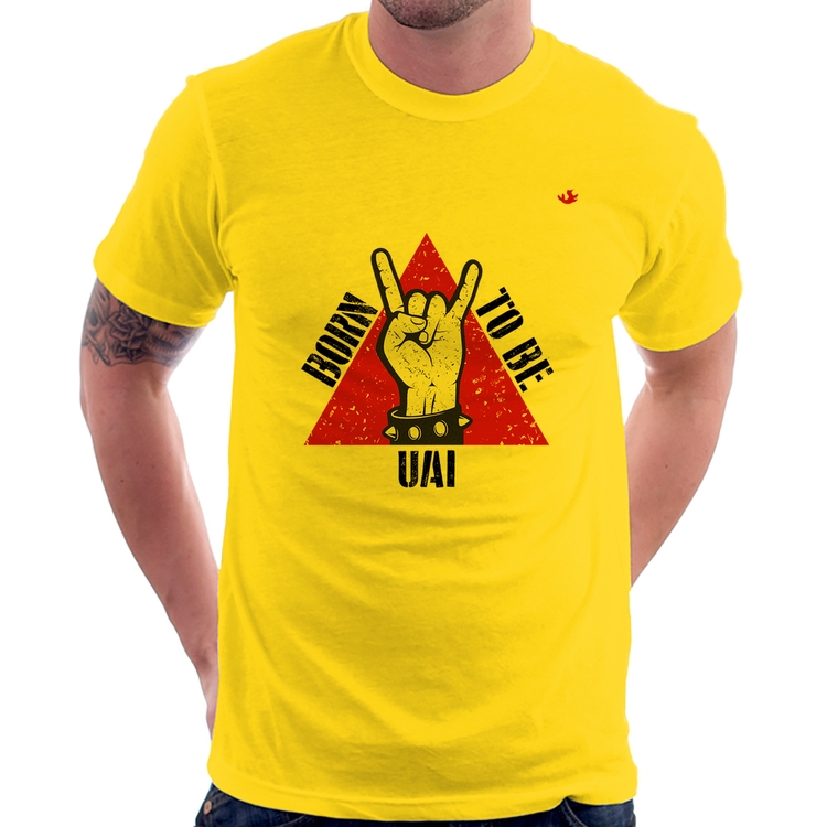 Camiseta Born to be Uai Rock - Amarela