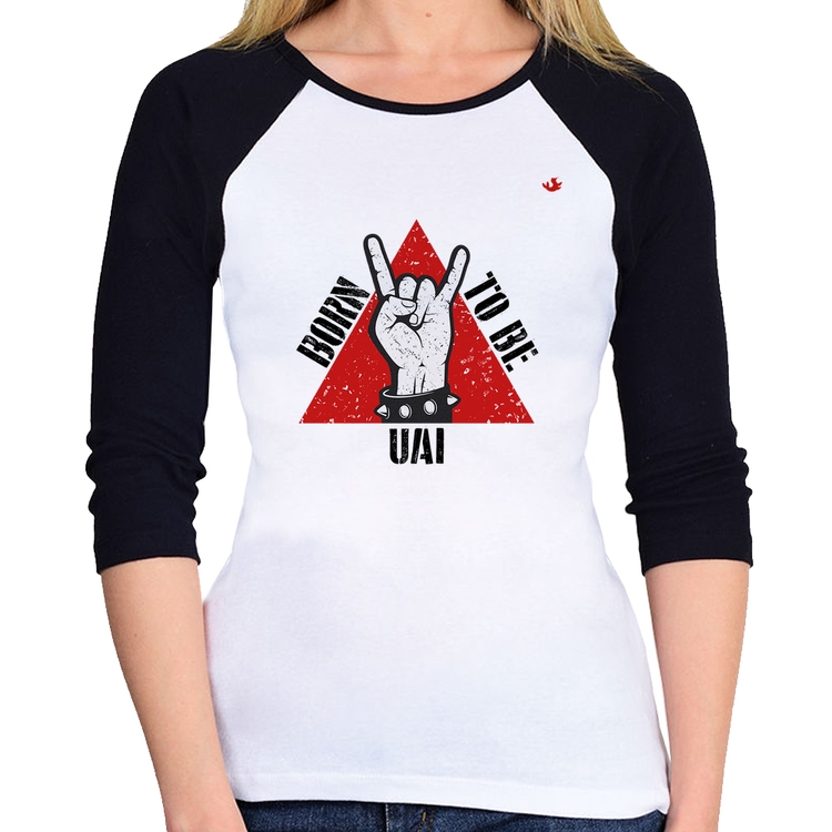 Baby Look Raglan Born to be Uai Rock Manga 3/4