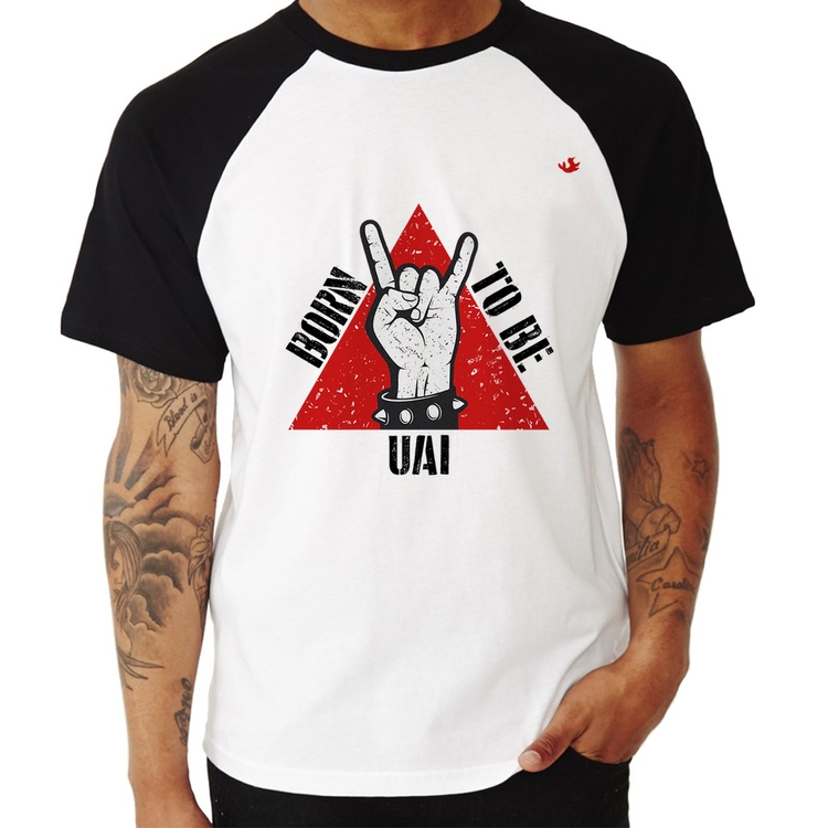 Camiseta Raglan Born to be Uai Rock