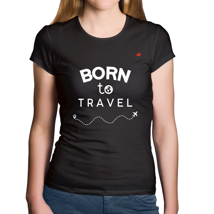 Baby Look Algodão Born to travel