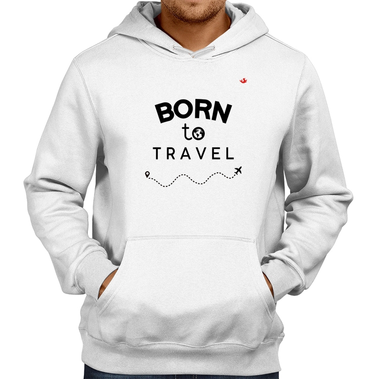 Moletom Born to travel - Branco