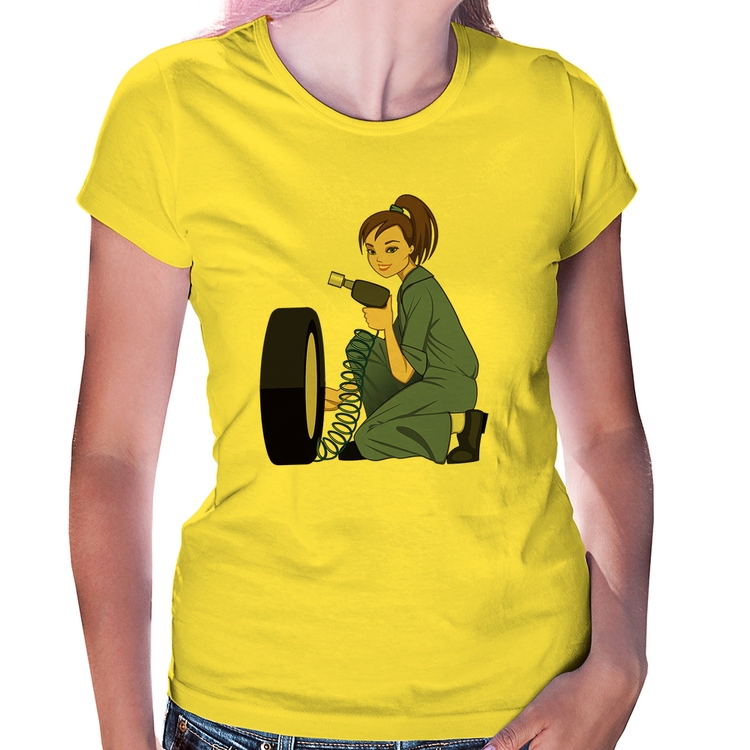 Baby Look Borracharia Girl - Amarela