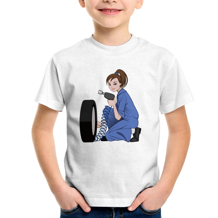Camiseta Infantil Borracharia Girl