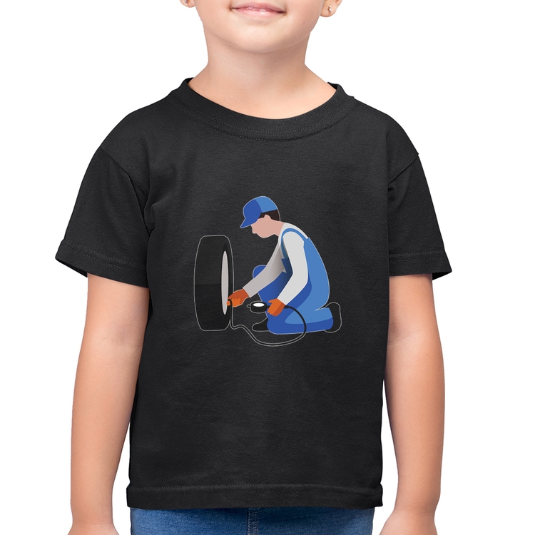 Camiseta Algodão Infantil Borracharia