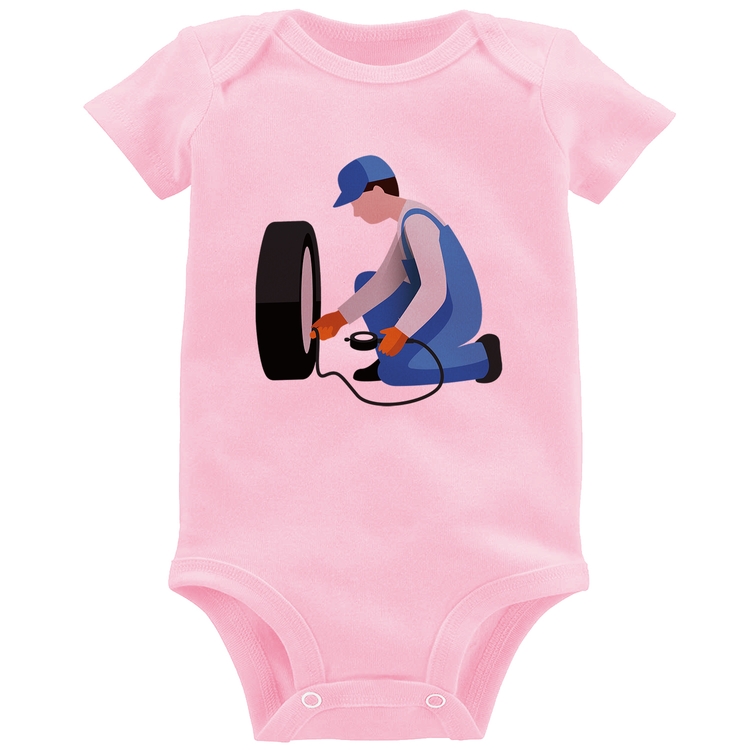 Body Bebê Borracharia - Rosa Bebê
