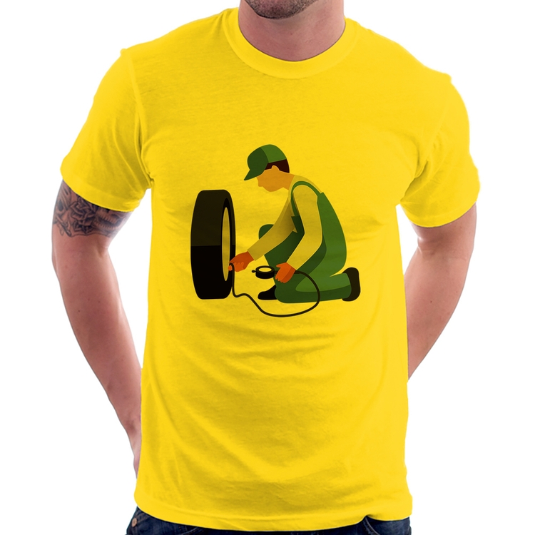 Camiseta Borracharia - Amarela