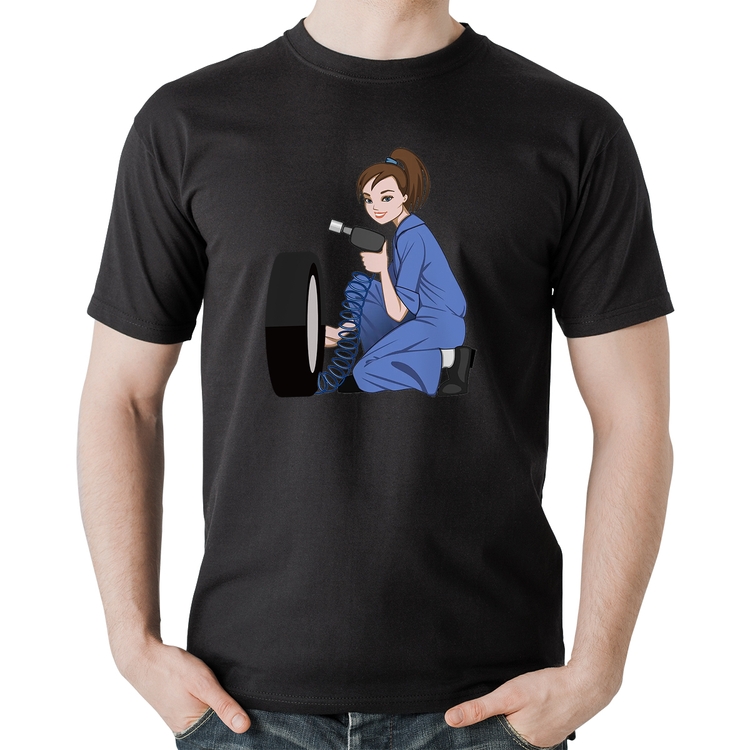 Camiseta Algodão Borracharia Girl