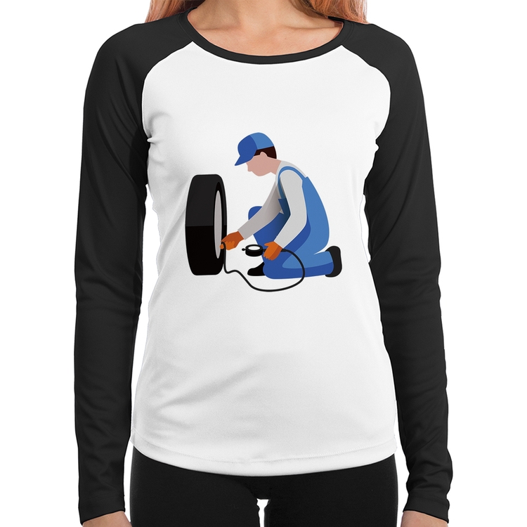 Baby Look Raglan Borracharia Manga Longa