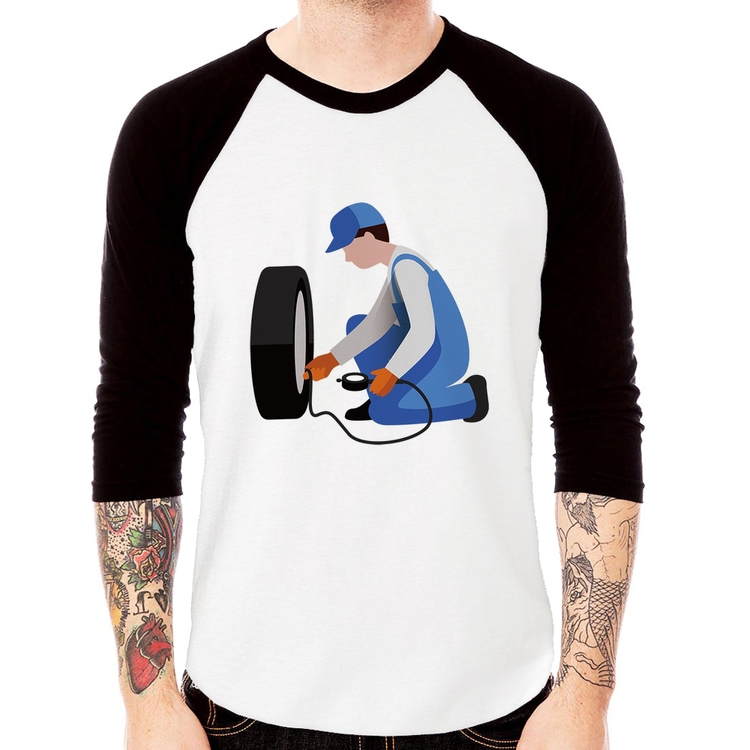 Camiseta Raglan Borracharia Manga 3/4