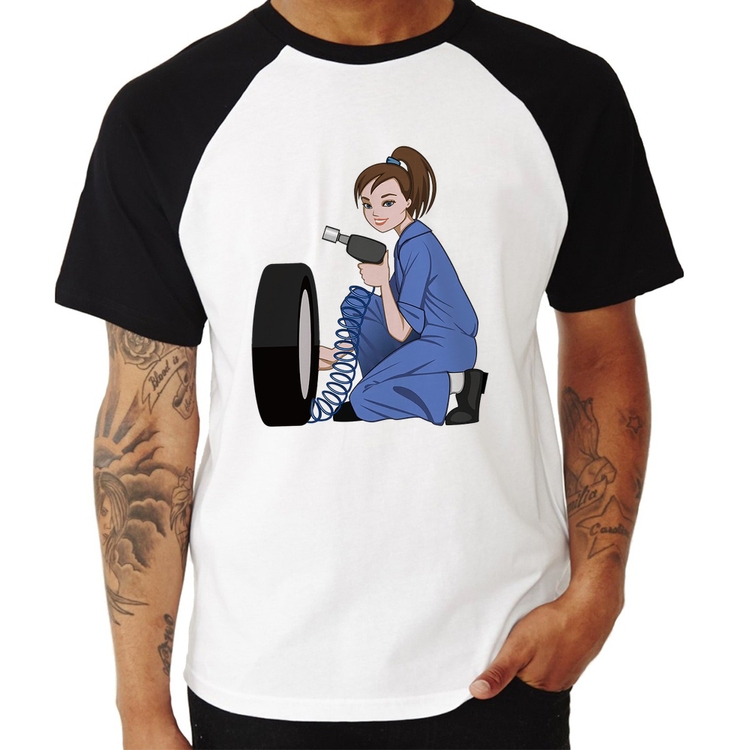 Camiseta Raglan Borracharia Girl