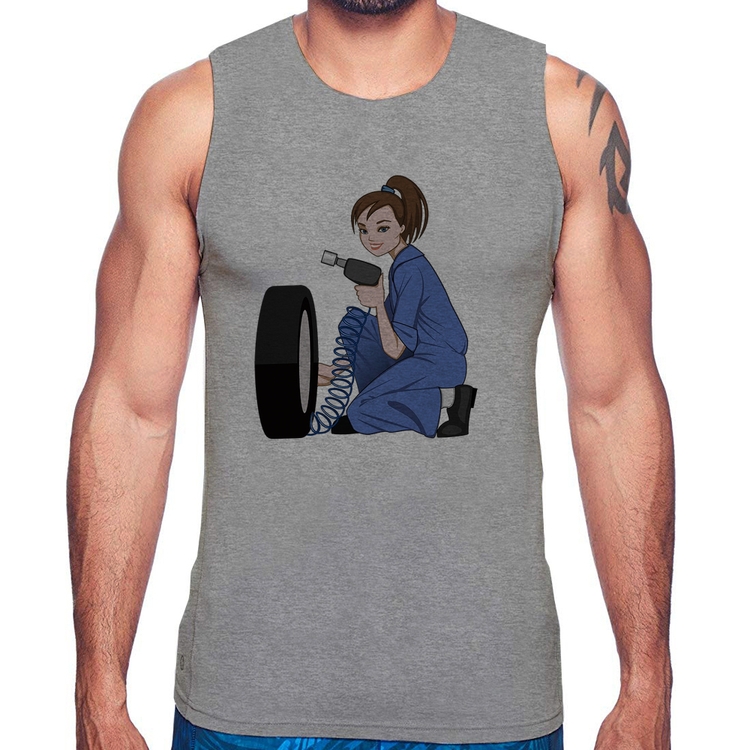 Regata Borracharia Girl - Cinza