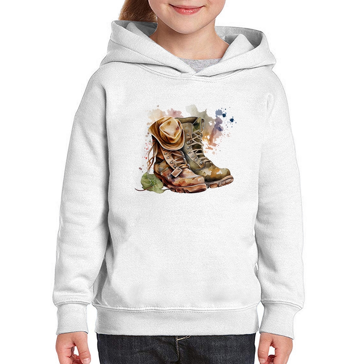 Moletom Infantil Botas e Chapéu Retrô