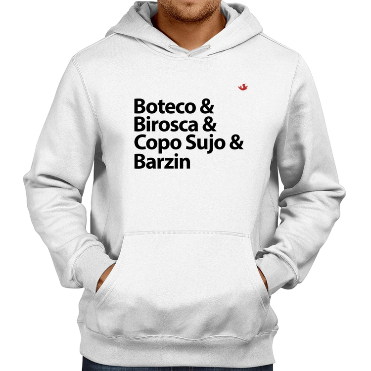 Moletom Boteco & Birosca & Copo Sujo & Barzin - Branco