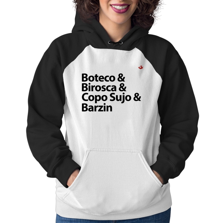 Moletom Feminino Boteco & Birosca & Copo Sujo & Barzin