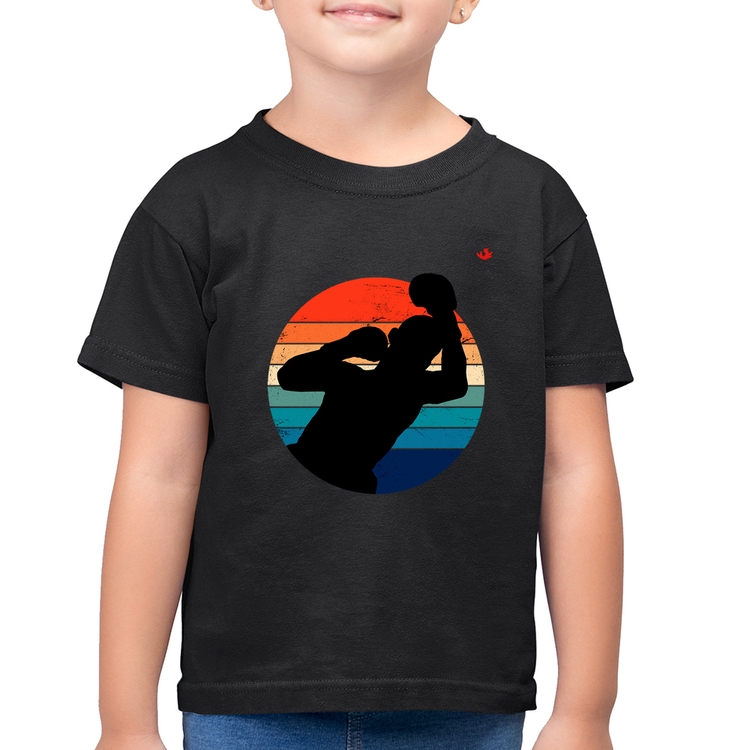 Camiseta Algodão Infantil Boxe Vintage Sunset