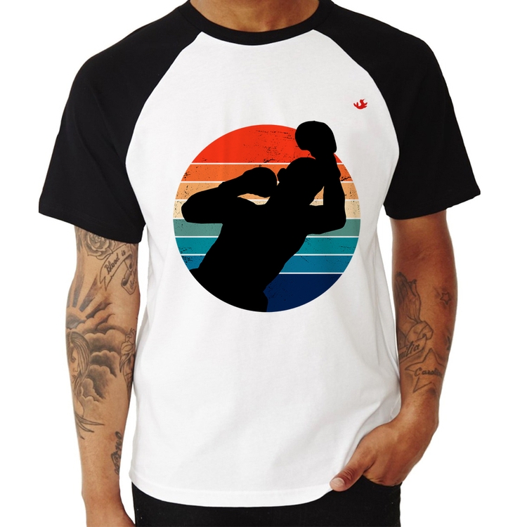 Camiseta Raglan Boxe Vintage Sunset