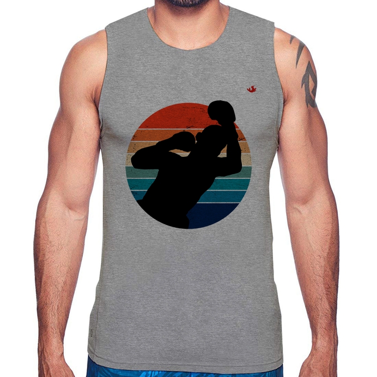 Regata Boxe Vintage Sunset - Cinza