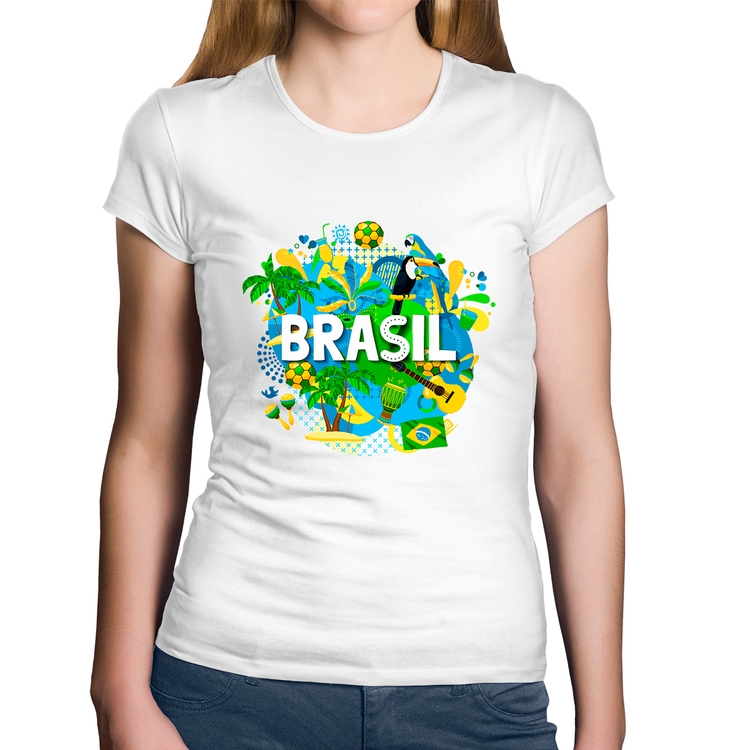 Baby Look Algodão Brasil - Branca