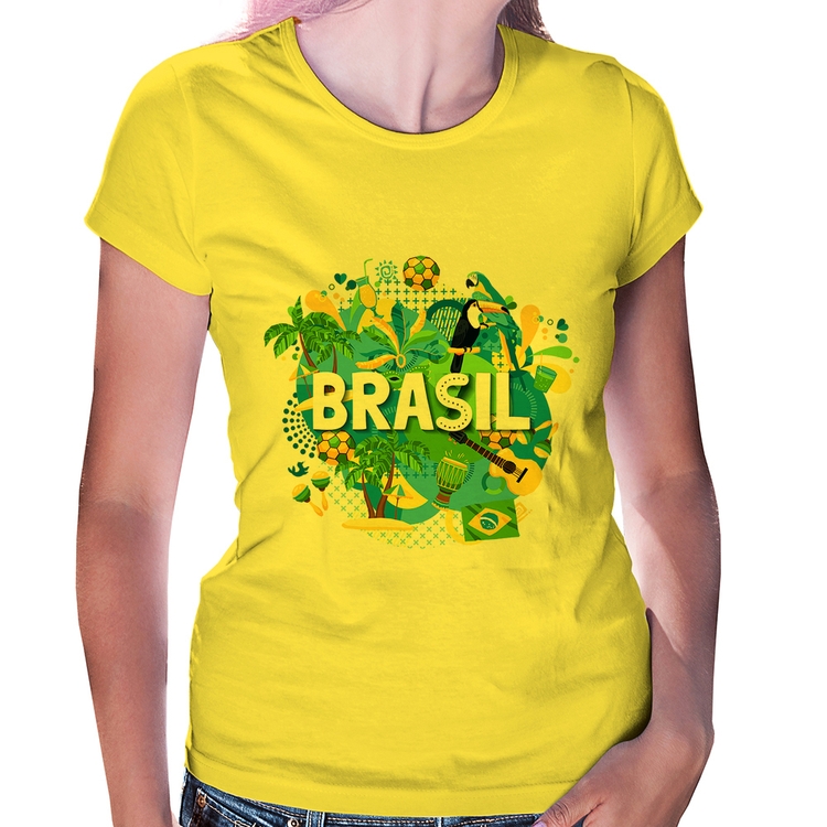 Baby Look Brasil - Amarela