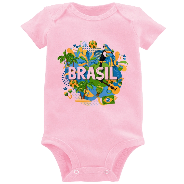 Body Bebê Brasil - Rosa Bebê
