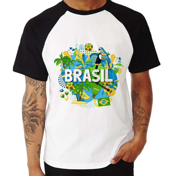 Camiseta Raglan Brasil