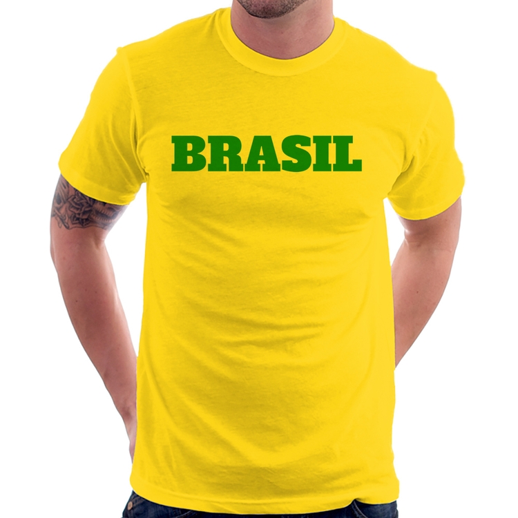 Camiseta Brasil - Copa do Mundo - Amarela