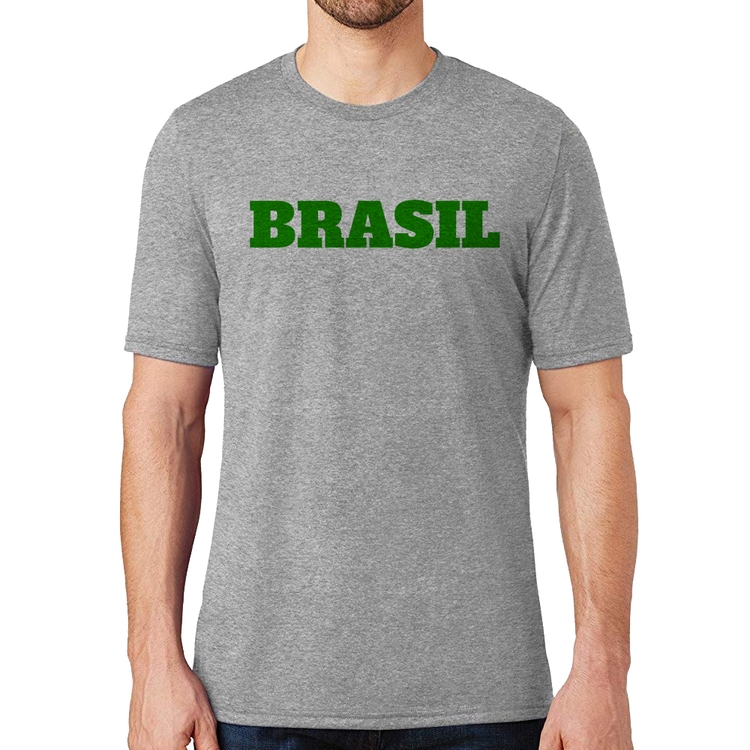 Camiseta Brasil - Copa do Mundo - Cinza