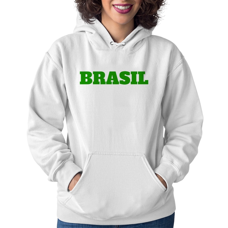 Moletom Feminino Brasil - Copa do Mundo - Branco