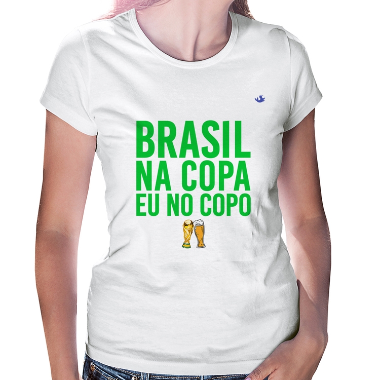 Baby Look Brasil na Copa eu no copo
