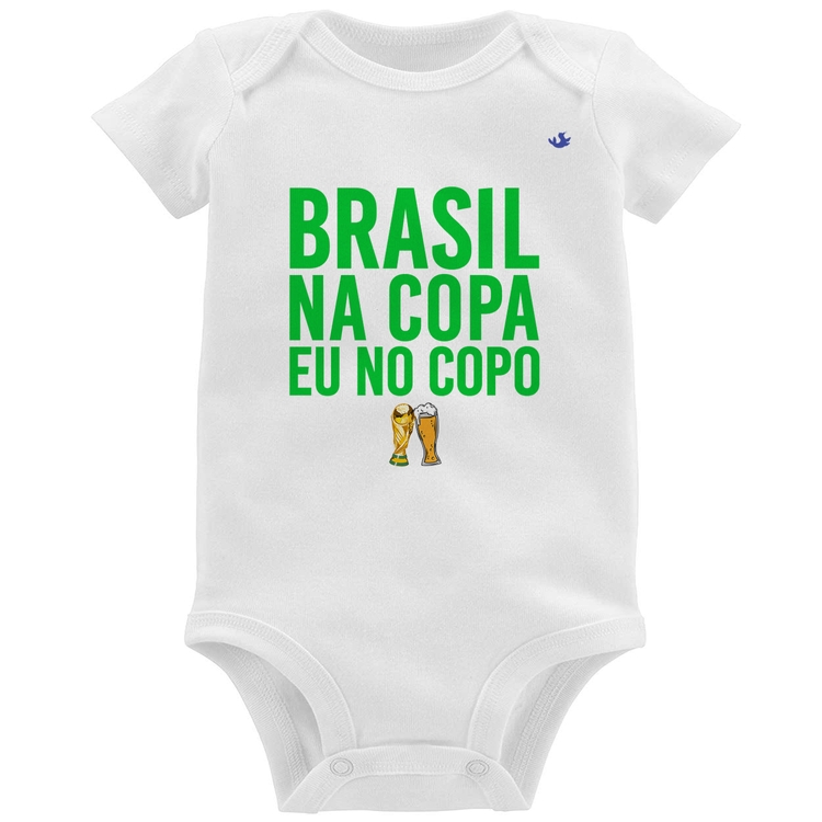 Body Bebê Brasil na Copa eu no copo